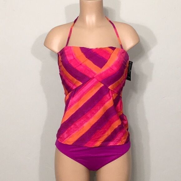 Lauren Ralph Lauren stripe tankini set. 10-top/12-bottom. NWT - Picture 4 of 8